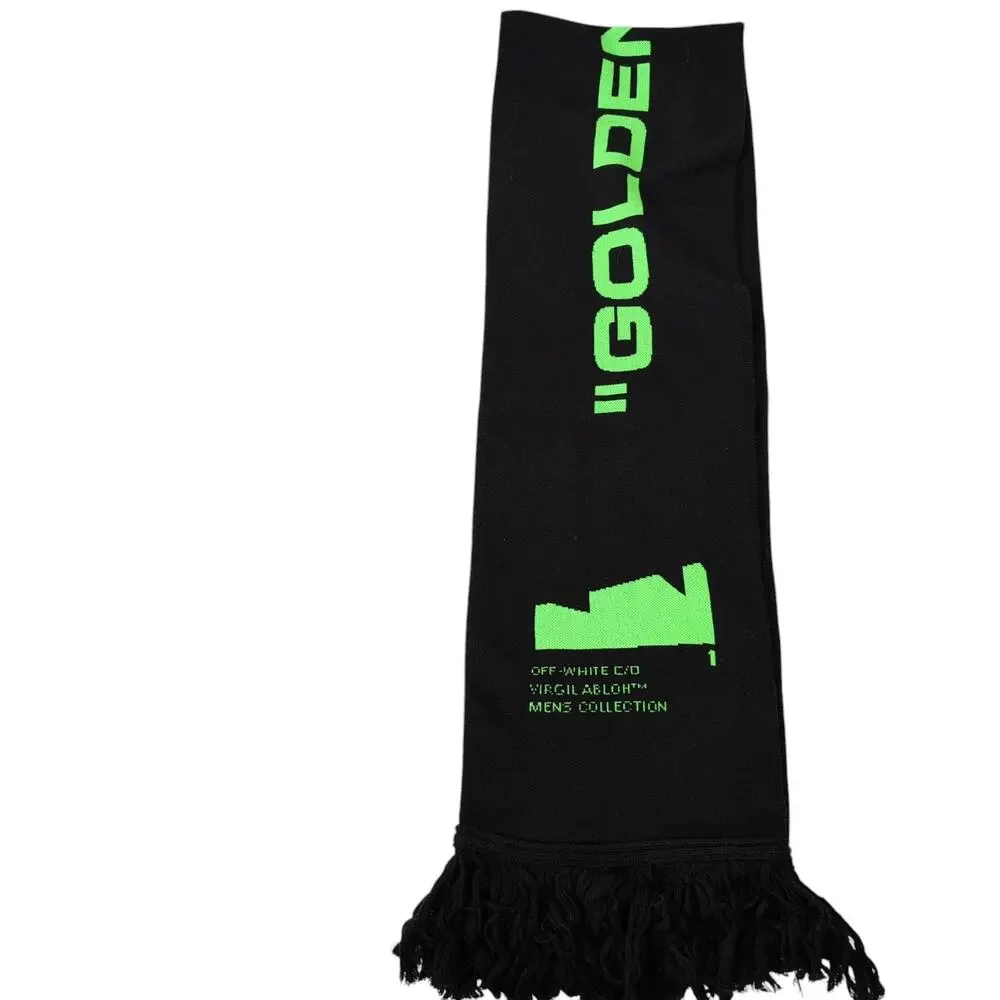 OFF-WHITE Arch Shapes Scarf Black Green